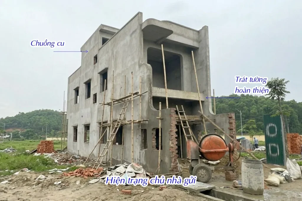 Hiện trạng nhà trước khi phối màu sơn